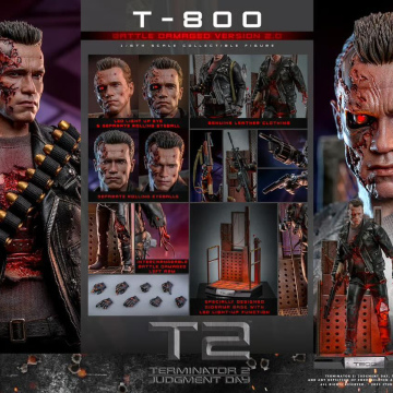 T-800 Terminator Judgement Day Battle Damaged